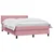 Vidaxl Box spring postelja z vzmetnico roza 140x220 cm žamet