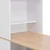 Vidaxl Barska miza z omarico bela 115x59x200 cm