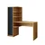 Hanah Home 2076 radni sto s policom 143,2 × 143,2 × 50 cm, atlantski bor / antracit