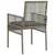 Vrtna stolica s jastukom 2 pcs Siva 55 x 53 x 85 cm poliratan