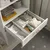SMASTAD / PLATSA Biblioteka, bela plava/s 3 fioke, 60x57x123 cm