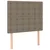 Vidaxl LED posteljno vzglavje taupe 90x5x118/128 cm blago