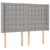 Vidaxl Box spring postelja z vzmetnico LED sv. siva 140x200 cm blago