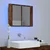 LED kupaonski ormarić s ogledalom boja hrasta 60x12x45cm drveni
