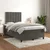 vidaXL Box spring postelja z vzmetnico temno siva 120x200 cm žamet