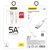 DUDAO L2T kabel USB/USB-C 5A 1m, bela