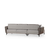 Atelier del Sofa Ugaona garnitura Aren 145x43x206cm Siva