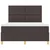Vidaxl LED Box Spring Postelja Temno rjava 140 x 200 cm blago