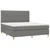 Vidaxl Box spring postelja z vzmetnico LED temno siva 160x200 cm blago