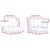 Set vanjskih sofa s jastukom 10 pcs Bijela i crna