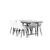 Venture Design Jedilna miza in stol Astrid Night 200x90x75 cm črno bela
