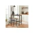 HANAH HOME Bar Table Mola 100 Barok Black