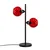 Opviq Stona lampa Benek-15-14551, 36x18x58 cm, IP20, Crno-crvena