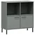 Regal za knjige s metalnim nogama sivi 90x35x90,5 cm drvo OSLO