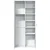 Visoka komoda bijela 80x35x180 cm od konstruiranog drva