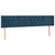 Greatstore Box spring postelja z vzmetnico temno modra 200x200 cm žamet
