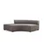 Atelier del Sofa Ugaona garnitura Gondol 105x70x180cm Siva
