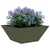 Vrtna saksija 5 pcs Maslinasto zelena 35 x 35 x 15 cm