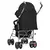 vidaXL otroški voziček 2 v 1 zložljiv jeklo črn