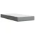 Vidaxl Box spring postelja z vzmetnico svetlo siv 100x200 cm blago