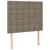 Vidaxl LED posteljno vzglavje taupe 80x5x118/128 cm blago