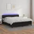 Vidaxl Box spring postelja z vzmetnico LED črna 180x200 cm um. usnje