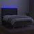 Vidaxl Box spring postelja z vzmetnico LED temno siva 140x200 cm blago