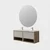 Skye Decor Set kupatilskog ormarića sa umivaonikom i ogledalom, 2 dela, Krem