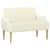 Ljubavni kauč s gumbima Krem 116 x 67 x 81 cm Kordura tekstil