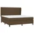 Vidaxl Box spring postelja z vzmetnico temno rjava 160x200 cm blago