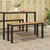 Vidaxl Vrtna klop Rjava 100 x 28 x 45 cm Jeklo