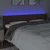 LED Uzglavlje tamnosmeđe 163x16x78/88 cm od tkanine