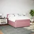 Vidaxl Box spring postelja z vzmetnico roza 140x190 cm žamet