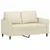 4-dijelni set sofa s jastucima krem od umjetne kože