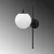 Opviq Zidna lampa E14 Socket, Crno-Bela