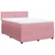 Vidaxl Box spring postelja z vzmetnico roza 140x200 cm žamet