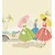 Tapeta retro dame z dežniki - 245x270