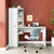 Hanah Home 2129 radni sto s policom 143,2 × 143,2 × 50 cm, bela