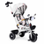 Ecotoys Tricikl za decu sa rotirajućim sedištem, gurajućim rukohvatom i tendom white ( WQL-186 WHITE )