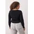 Trendyol Curve Ženska bluza Tbbaw25Af00041, Crna