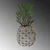 Wallity Zidna dekoracija Pineapple 223, 56x24x1.5 cm, Šarena