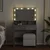 Toaletni stolić s LED svjetlima siva boja betona 80x41x134,5 cm