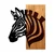 Wallity Zidna dekoracija Zebra v2, 48cmx58cmx3cm, Hrast