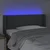 Vidaxl LED posteljno vzglavje temno sivo 103x16x78/88 cm blago