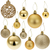 100 zlatih nezlomljivih božičnih kroglic - tectake