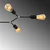 Opviq Luster Sparrow-1242, 95x48 cm, 6xE27, 40W, Crni