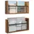 Polica za časopise s policom 2 pcs Staro drvo 60 x 12 x 30 cm