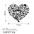 Wallity Zidna dekoracija Musical Heart, 60 x 74 cm, Crna