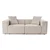 Atelier del Sofa Dvosed Lora 108x65x220cm Sivi