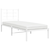 vidaXL vidaXL Kovinski posteljni okvir z vzglavjem bel 75x190 cm, (21007313)